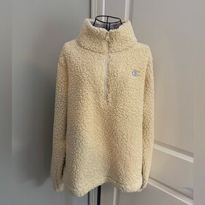 Champion High Pile Quarter Zip Sherpa Pullover Size Large